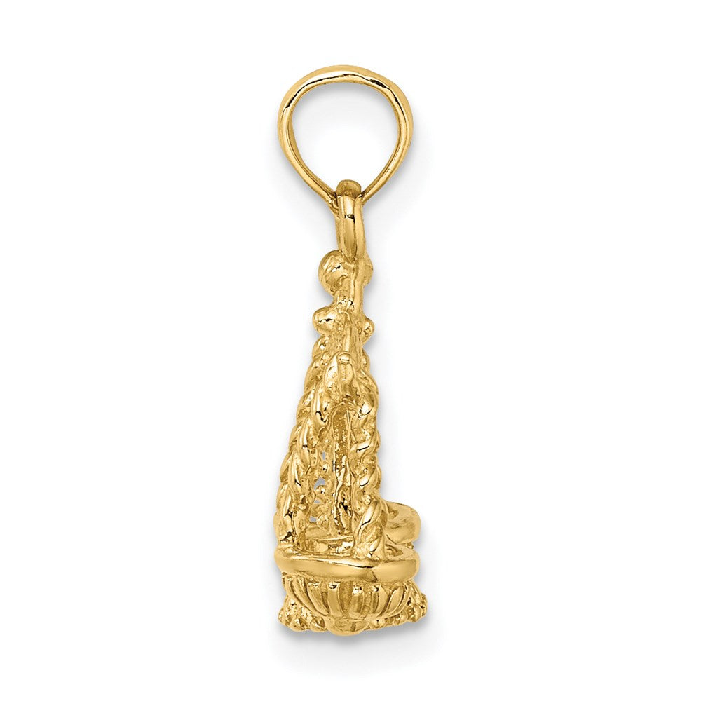 14k Yellow Gold 3-D Libra Zodiac Charm