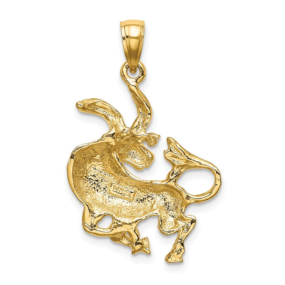 14k Yellow Gold Large Taurus Zodiac Charm