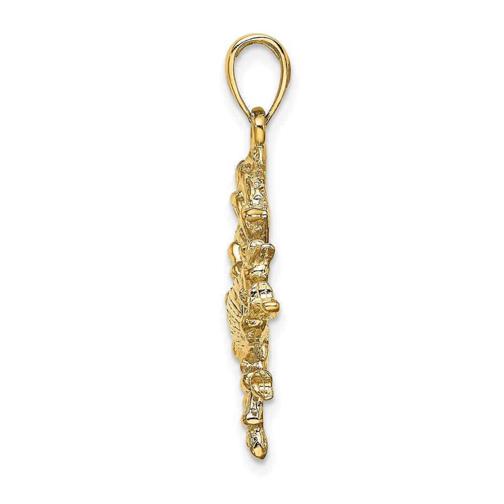 14k Yellow Gold Large Cancer Zodiac Charm