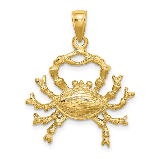 14k Yellow Gold Large Cancer Zodiac Charm