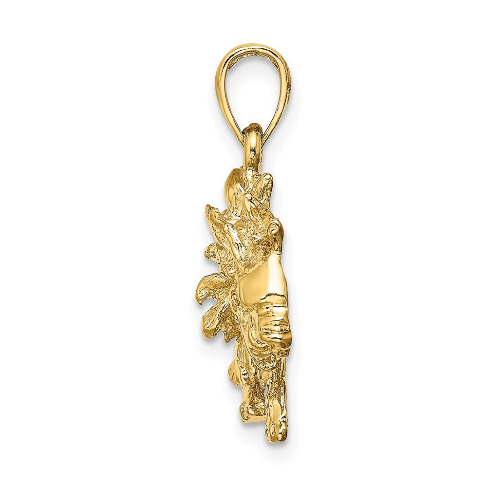 14k Yellow Gold Large Leo Zodiac Charm