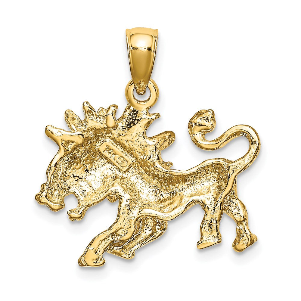 14k Yellow Gold Large Leo Zodiac Charm