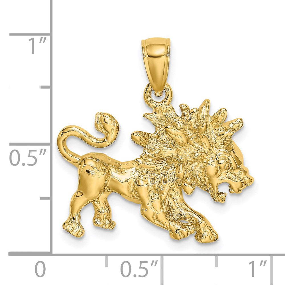 14k Yellow Gold Large Leo Zodiac Charm