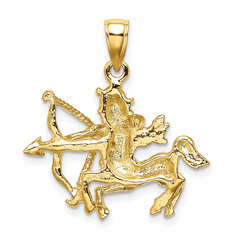 14k Yellow Gold Large Sagittarius Zodiac Charm