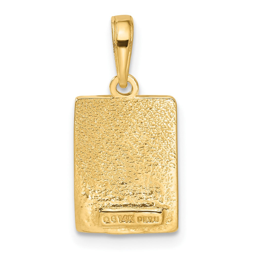 14k Yellow Gold Mile 0 KEY WEST Mile Marker Pendant