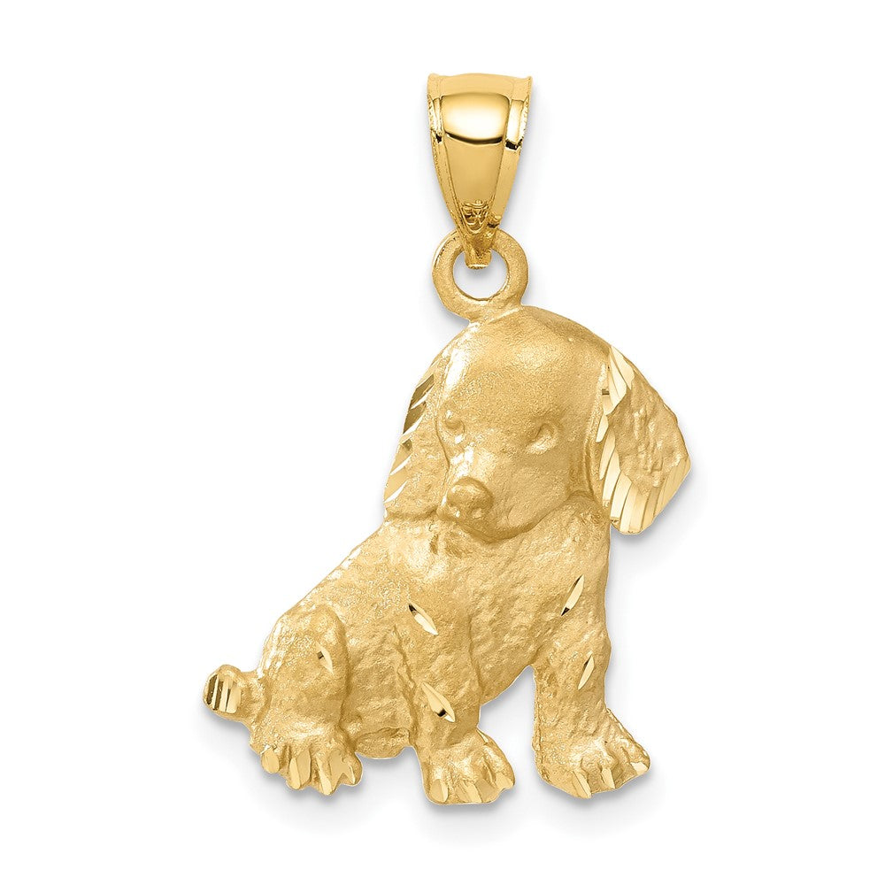 14k Yellow Gold Dog Charm