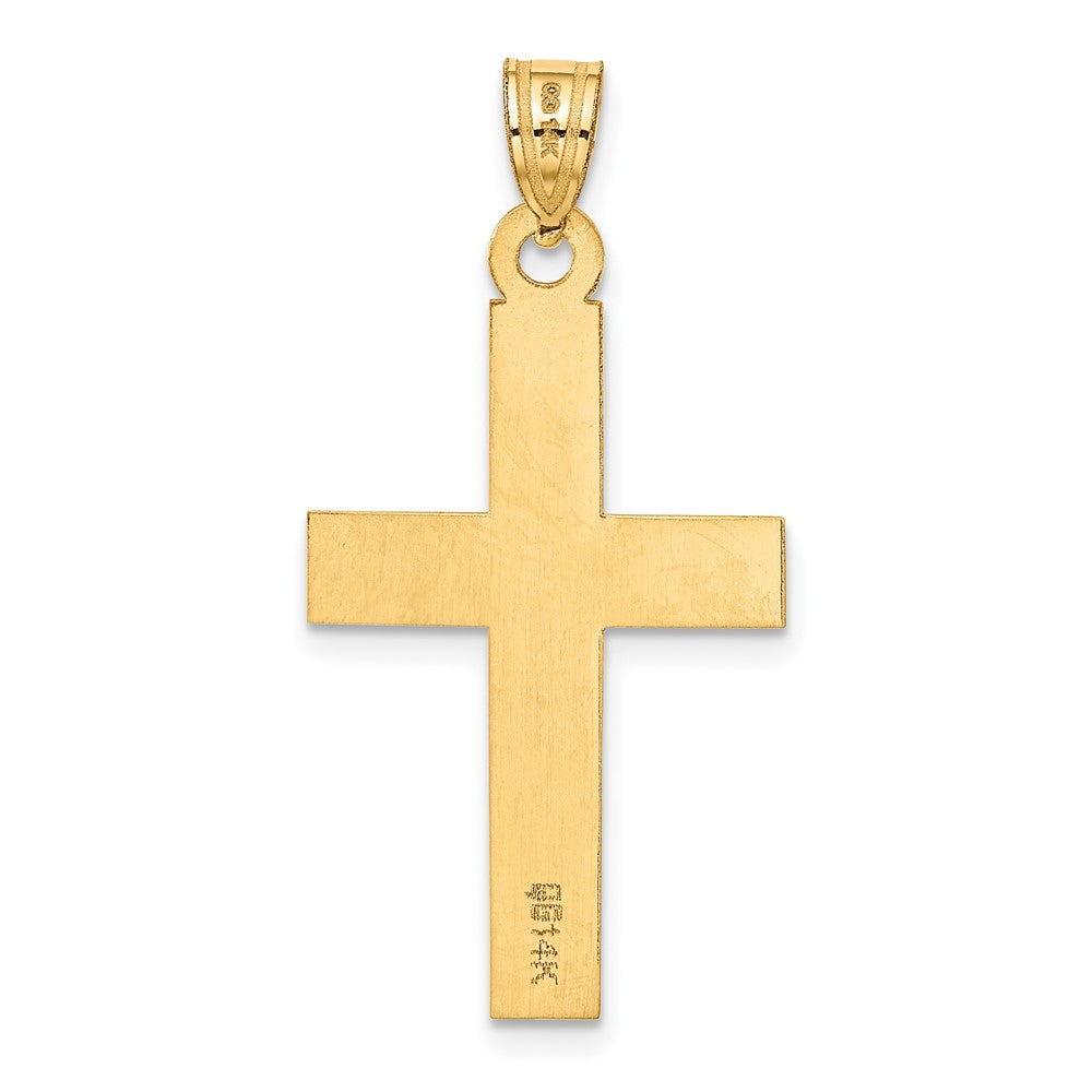 14k Yellow Gold Polished Cross Charm