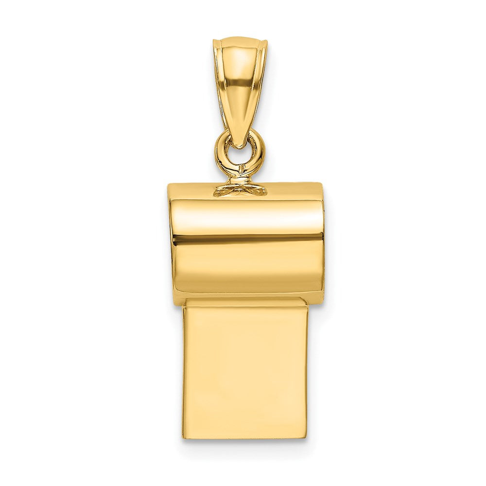 14k Yellow Gold 3-D Whistle Charm