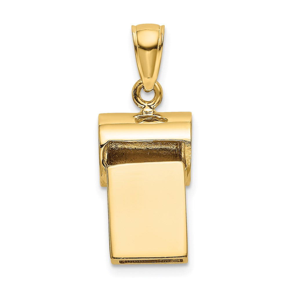 14k Yellow Gold 3-D Whistle Charm