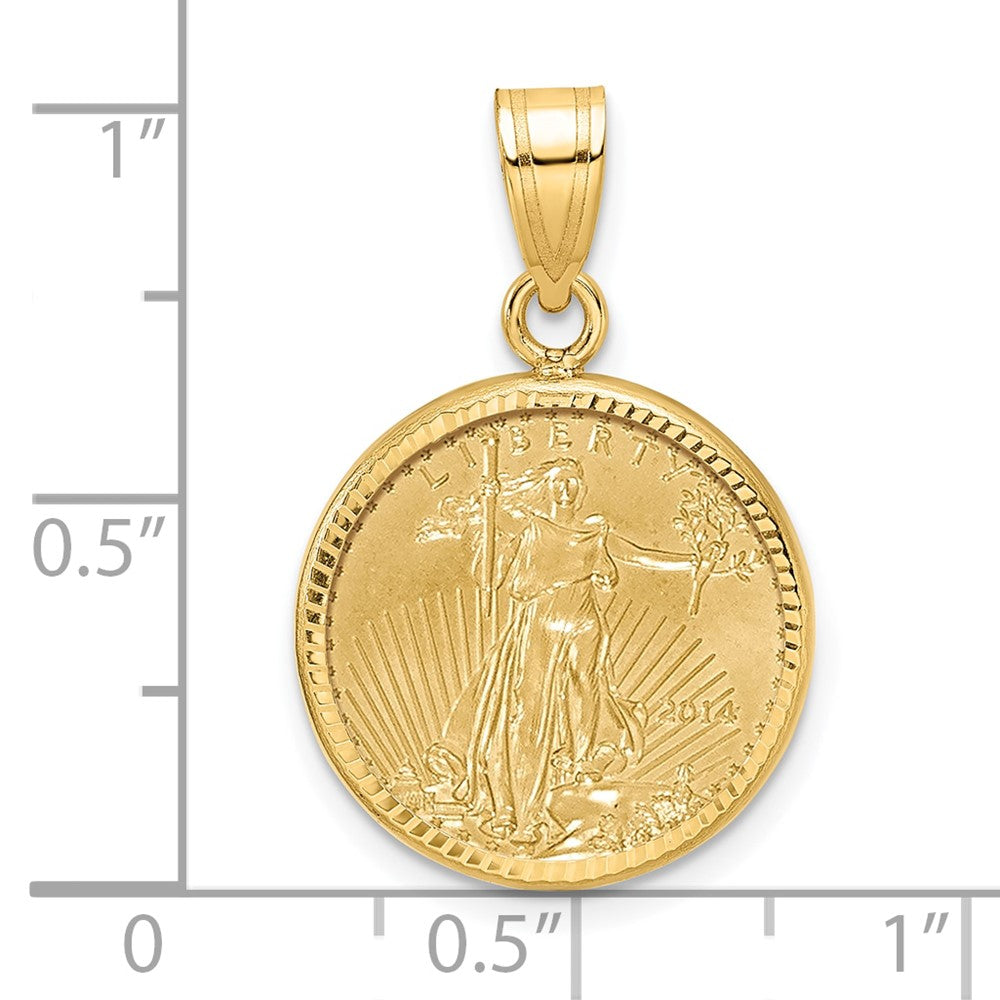 Wideband Distinguished Coin Jewelry 14k Yellow Goldy Diamond cut