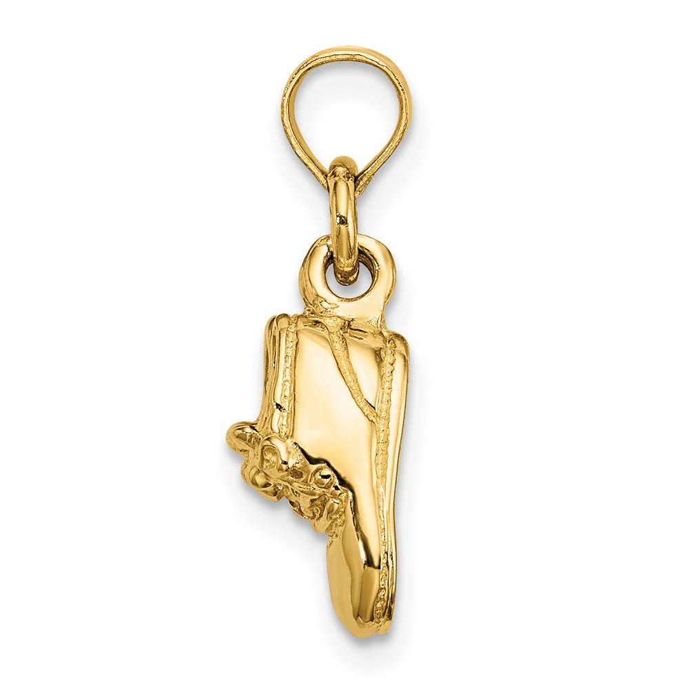 14k Yellow Gold 3-D Moveable Baby Booties Charm