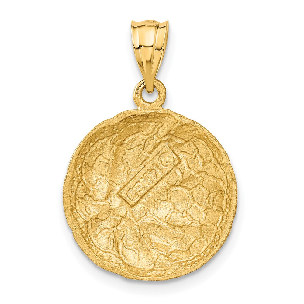 14k Yellow Gold Basketball Charm