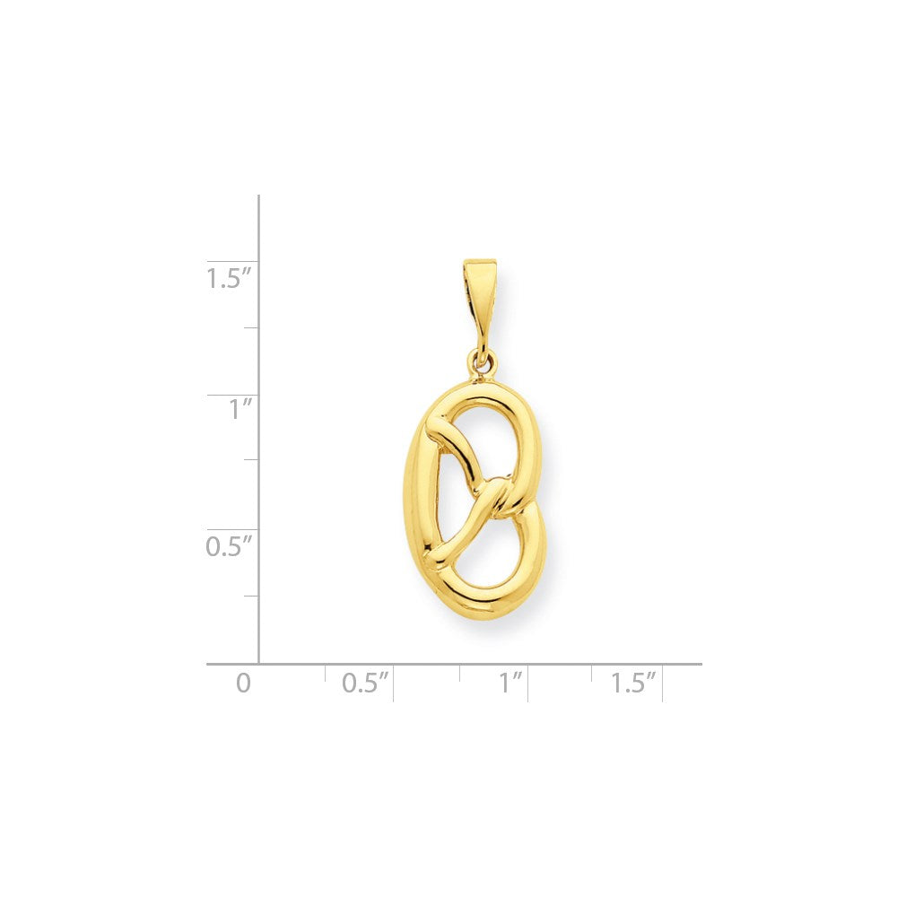 14k Yellow Gold Pretzel Charm