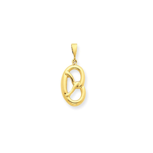 14k Yellow Gold Pretzel Charm