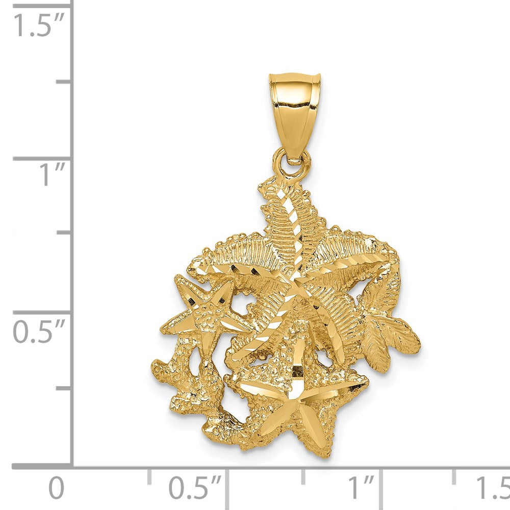 14k Yellow Gold Starfish Pendant