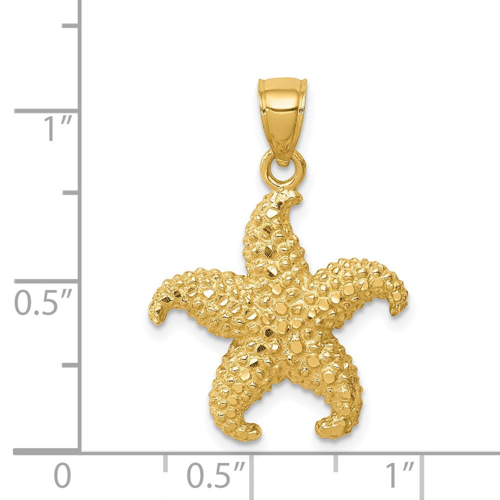 14k Yellow Gold Starfish Pendant