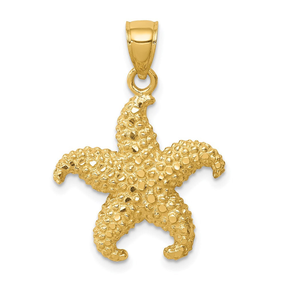 14k Yellow Gold Starfish Pendant