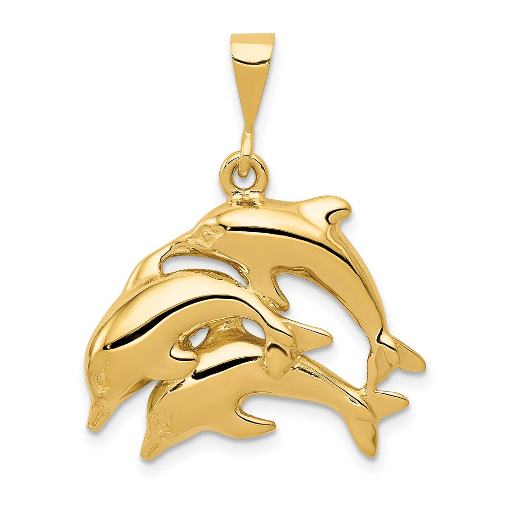 14k Yellow Gold Dolphin Charm