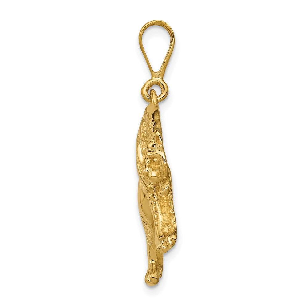 14k Yellow Gold Tiger Charm