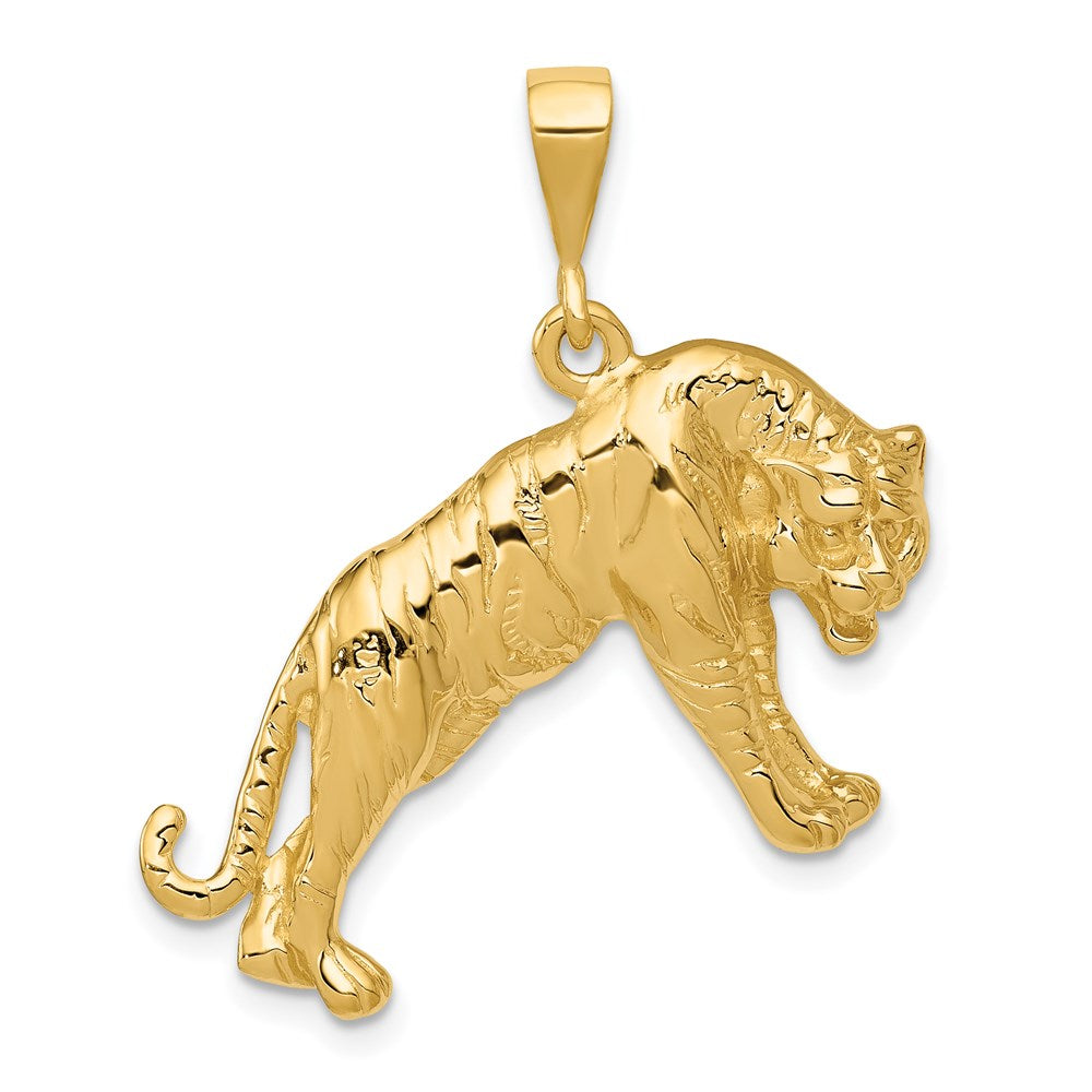 14k Yellow Gold Tiger Charm