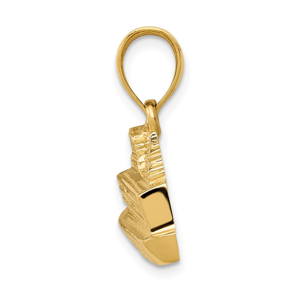 14k Yellow Gold Cruise Ship Charm