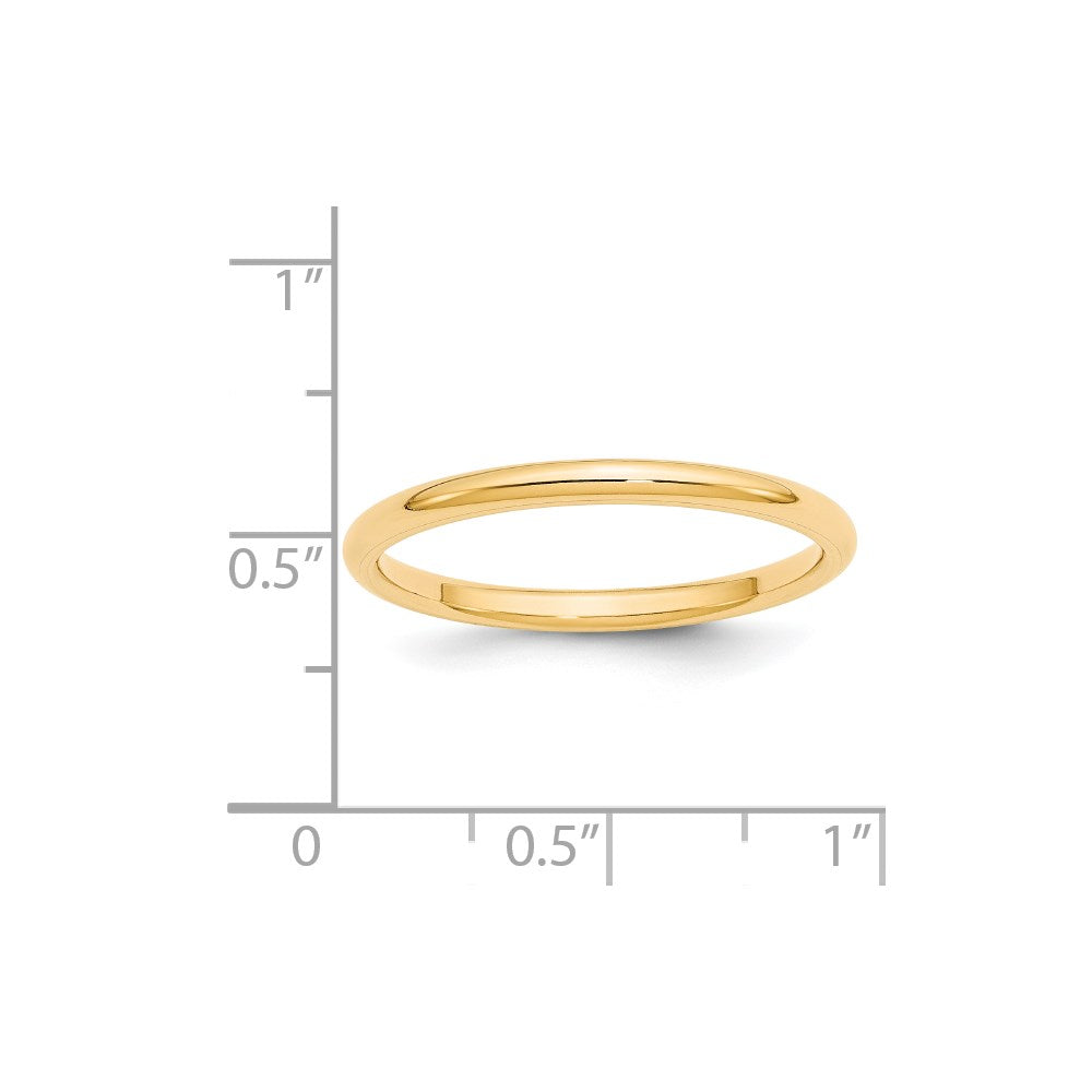 Solid 18K Yellow Gold 2mm Standard Comfort Fit Men's/Women's Wedding Band Ring Size 4.5