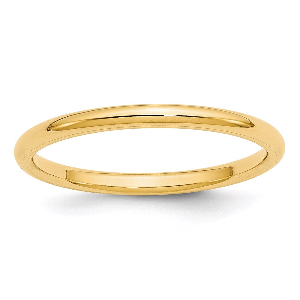 Solid 18K Yellow Gold 2mm Standard Comfort Fit Men's/Women's Wedding Band Ring Size 6.5