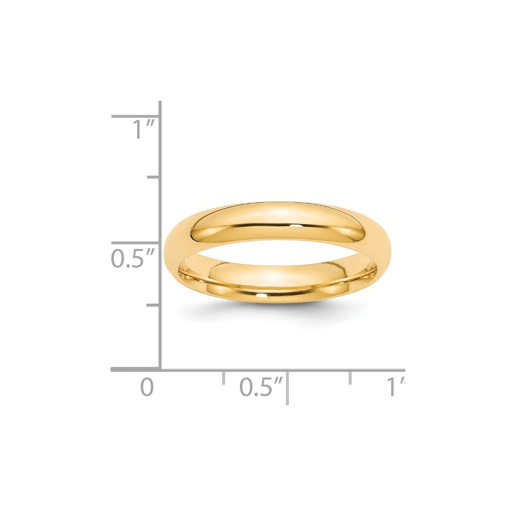 Solid 18K Yellow Gold 4mm Standard Comfort Fit Men's/Women's Wedding Band Ring Size 12.5