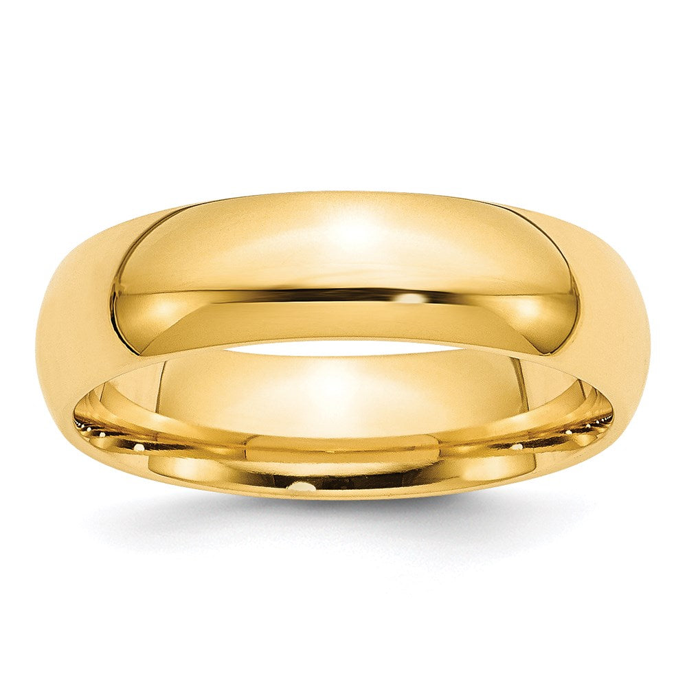 Solid 14K Yellow Gold 6mm Comfort Fit Men's/Women's Wedding Band Ring Size 9.5