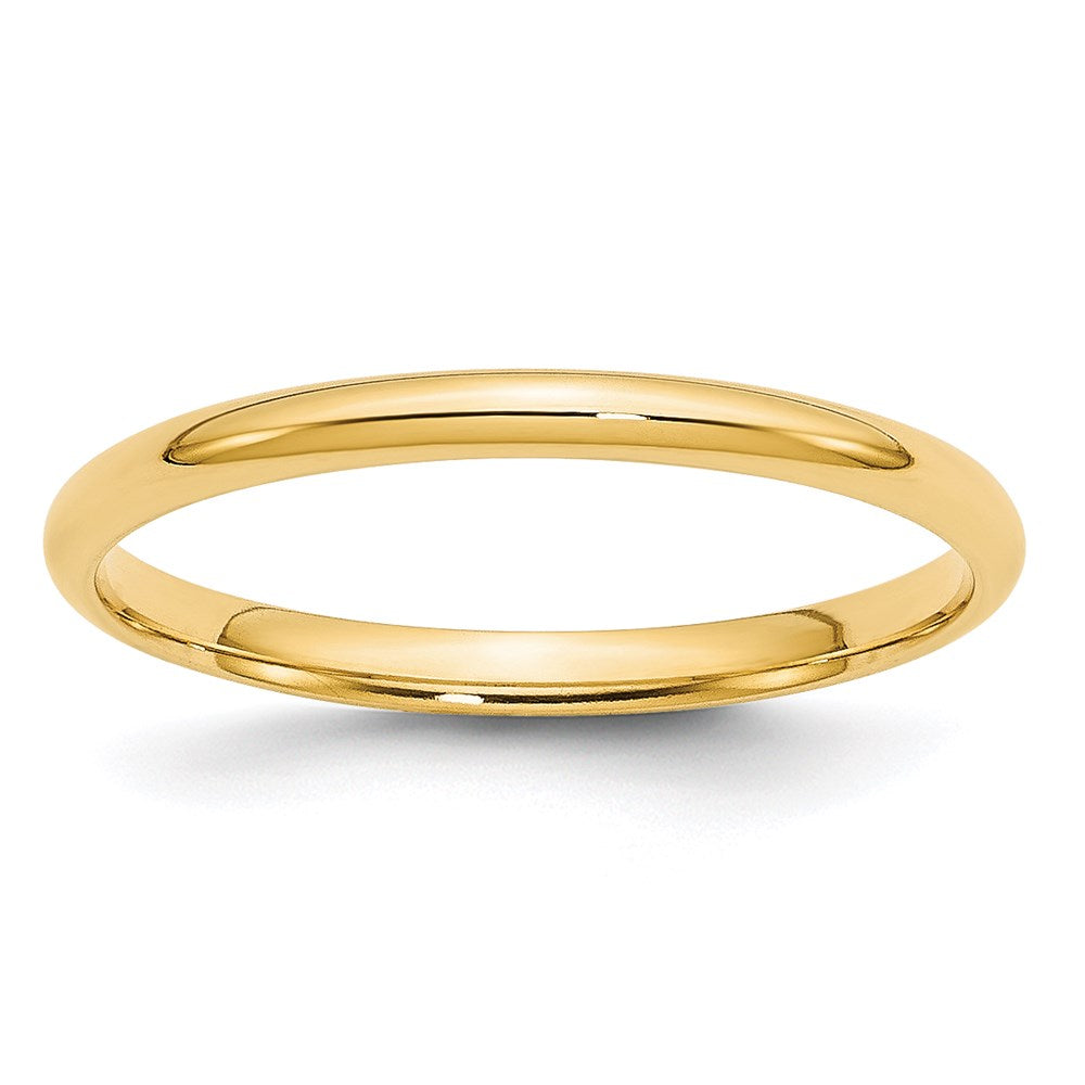 Solid 18K Yellow Gold 2mm Light Weight Comfort Fit Men's/Women's Wedding Band Ring Size 12