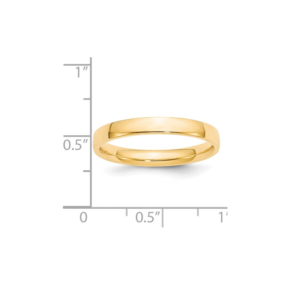 Solid 18K Yellow Gold 3mm Light Weight Comfort Fit Men's/Women's Wedding Band Ring Size 13.5