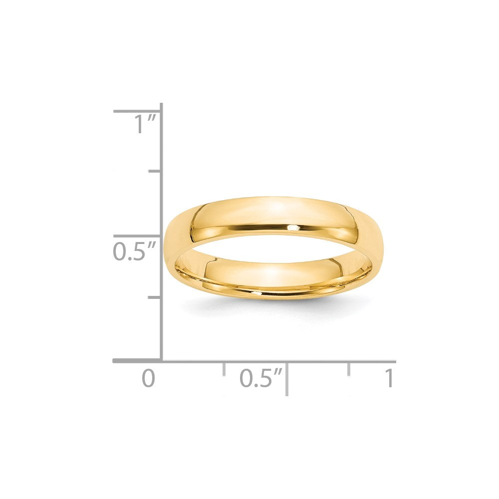 Solid 18K Yellow Gold 4mm Light Weight Comfort Fit Men's/Women's Wedding Band Ring Size 13.5