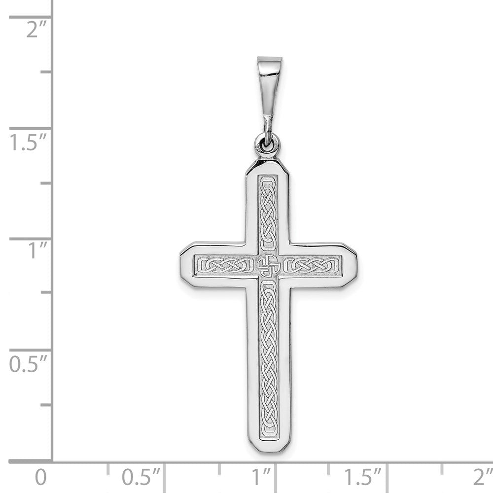 14k White Gold Cross Pendant