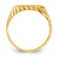 14K Yellow Gold 7.5x10.0mm Open Back Signet Ring