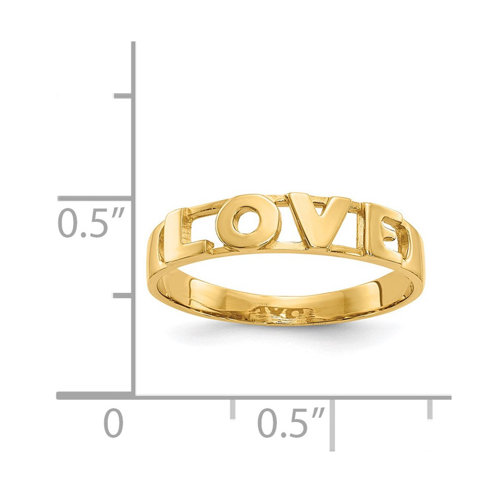 14K Yellow Gold Love Ring