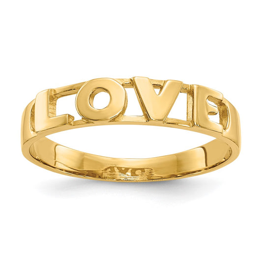 14K Yellow Gold Love Ring