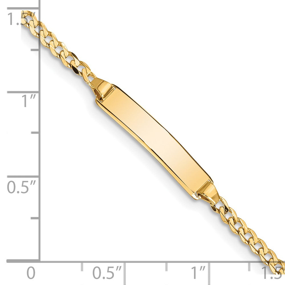 Solid 14K Yellow Gold Baby Curb ID Bracelet