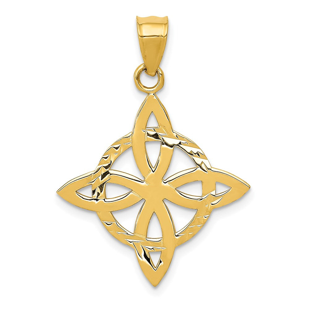 14k Yellow Gold Medium Celtic Eternity Knot Charm