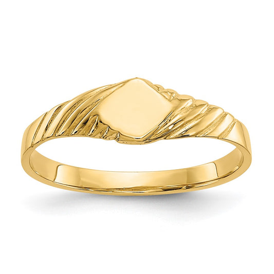 14K Yellow Gold Child's Fancy Signet Ring