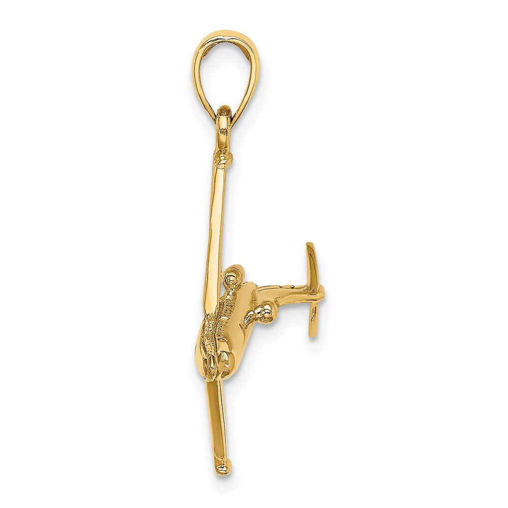 14k Yellow Gold 3-D Jet Charm