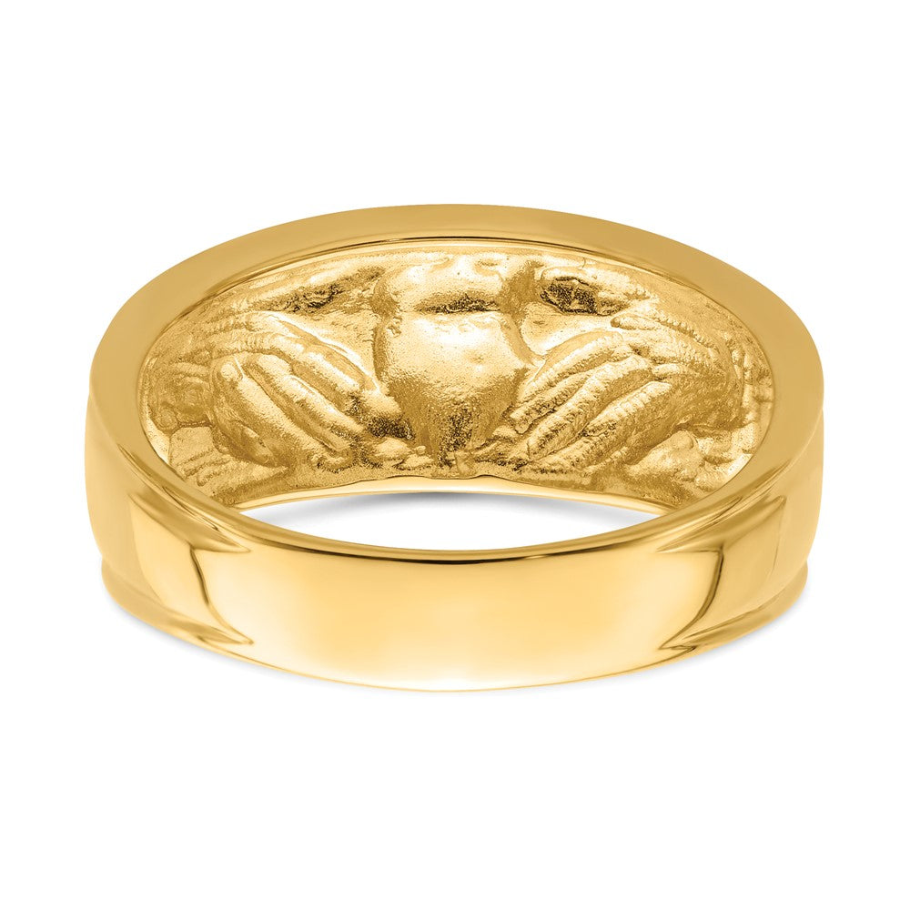 14K Yellow Gold Polished Men's Claddagh Band