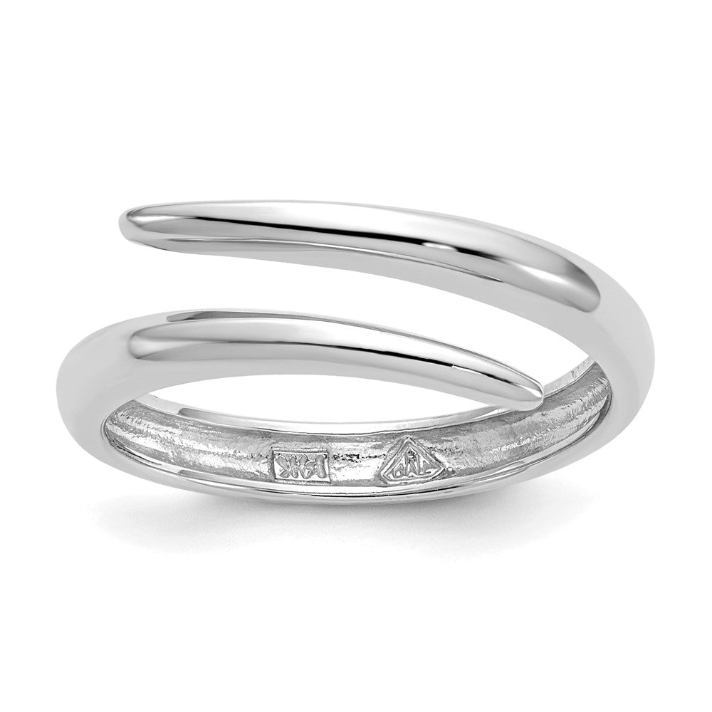 14k White Gold Bypass Ring