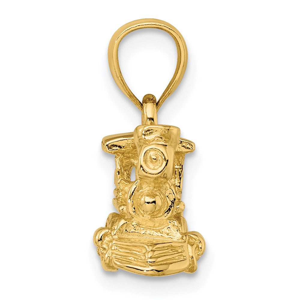 14k Yellow Gold 3-D Locomotive Charm