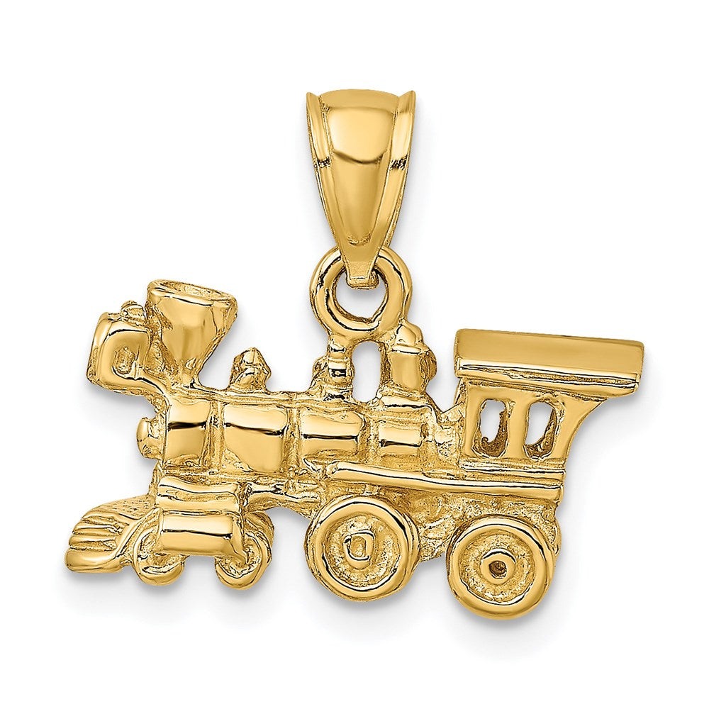 14k Yellow Gold 3-D Locomotive Charm