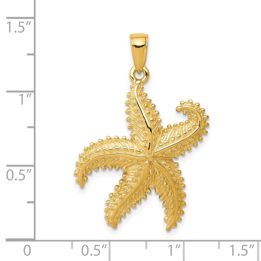 14k Yellow Gold Starfish Pendant