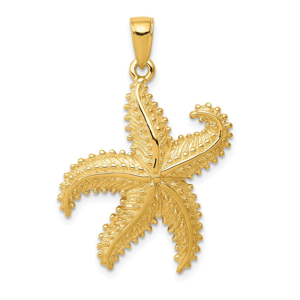 14k Yellow Gold Starfish Pendant