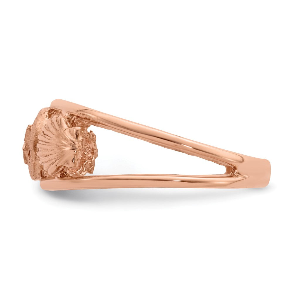 14K Rose Gold Brushed & Polished Sealife Ring