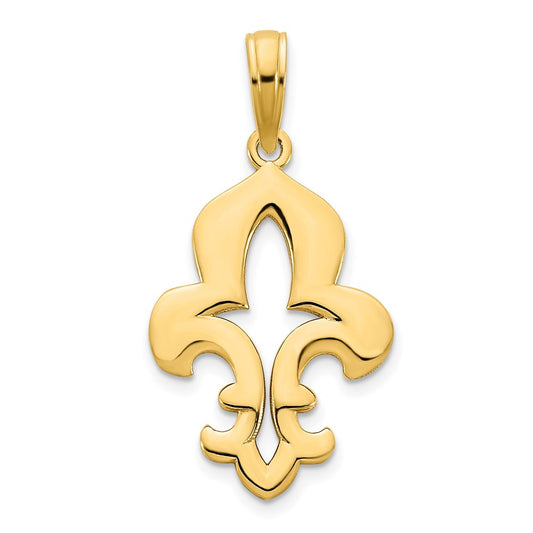 14k Yellow Gold Fleur de Lis Pendant