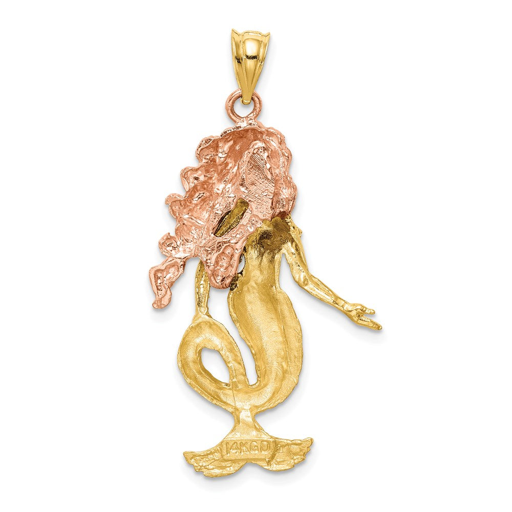 14k Two-tone Gold Two-tone Gold Mermaid Charm