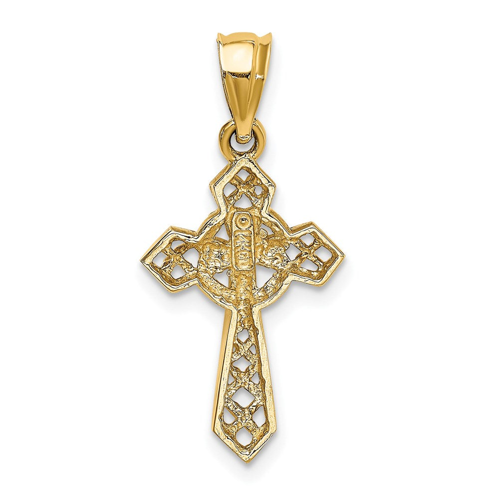 14k Yellow Gold Celtic Cross Pendant